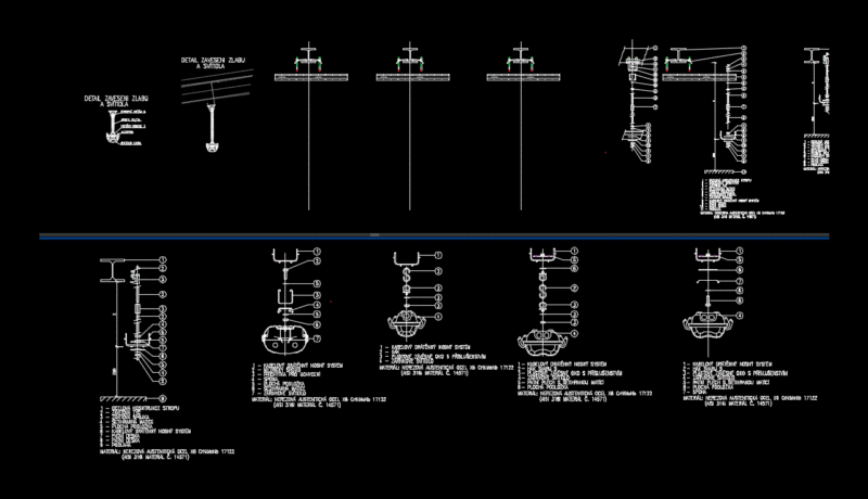 Industrial Pendant Luminaires DWG Detail for AutoCAD