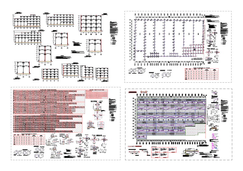 Industrial Steel Shed Structural Plans and Connection Details