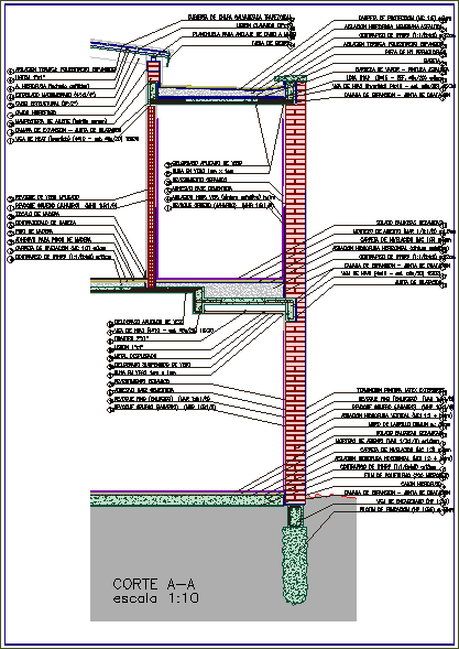 Infill Housing–Party Wall, Floors, Ceilings, Finishes, Metal Roof DWG Detail for AutoCAD