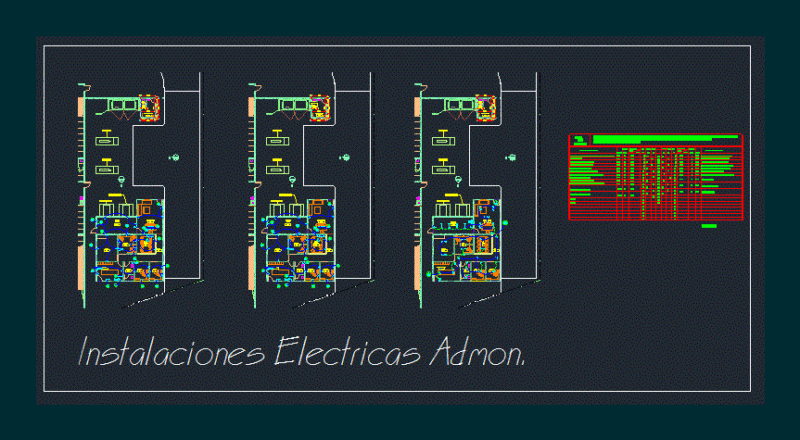 Instalaciones Electricas Edificio Administracion DWG Block for AutoCAD