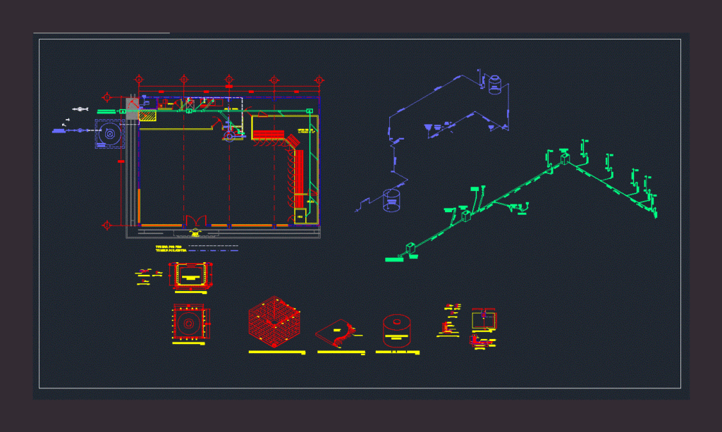 Installation Hidrosanitaria DWG Block for AutoCAD