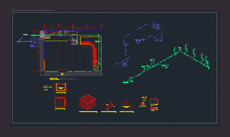 Installation Hidrosanitaria DWG Block for AutoCAD