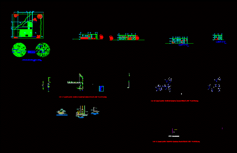 Installations DWG Section for AutoCAD