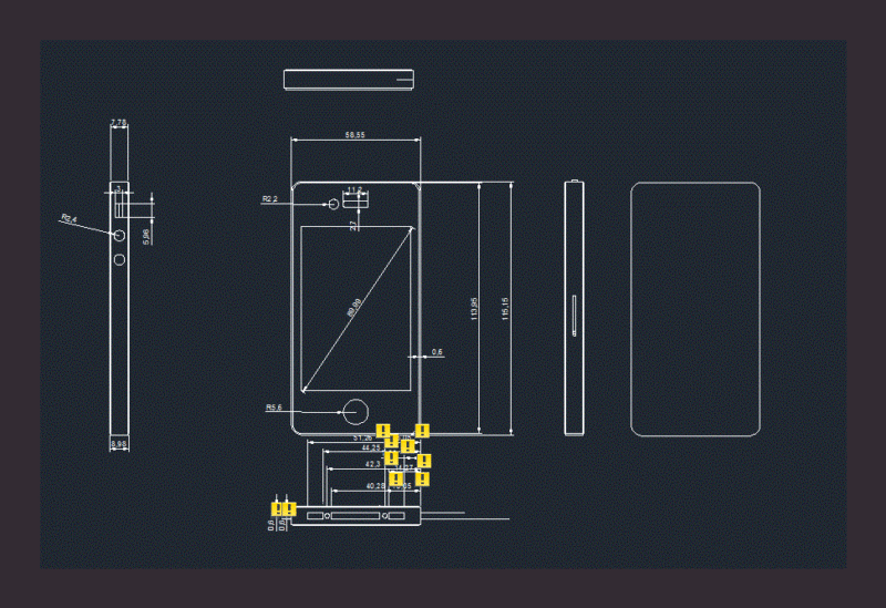 Iphone DWG Block for AutoCAD