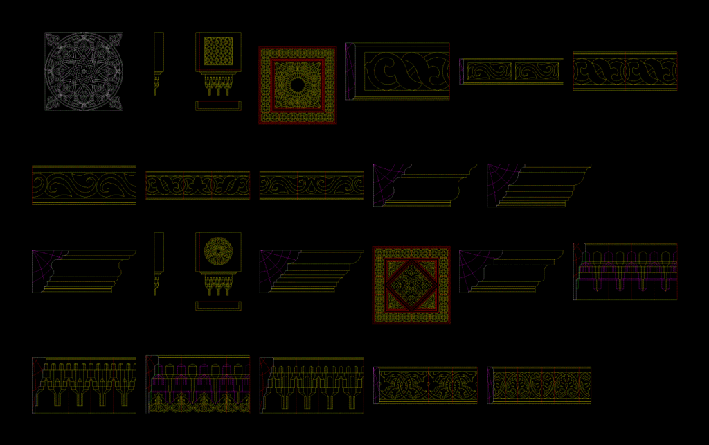 Islamic Pattern Blocks Library DWG Block for AutoCAD