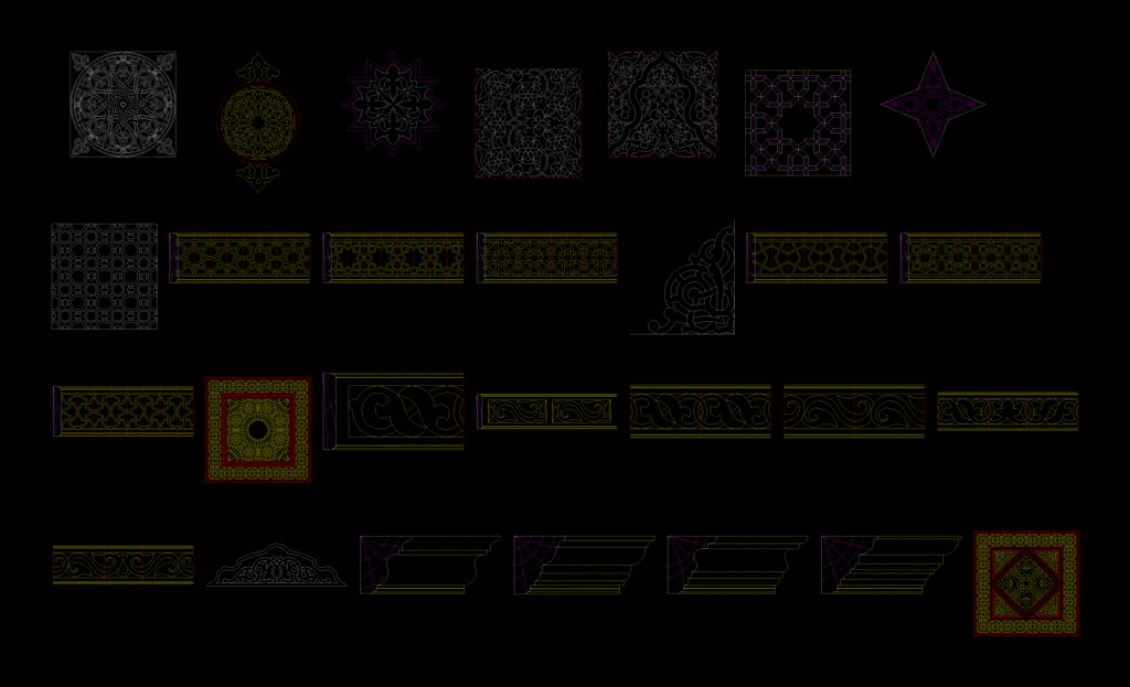 Islamic Patterns 2D DWG Elevation for AutoCAD