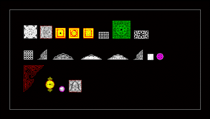 Islamic Patterns DWG Block for AutoCAD