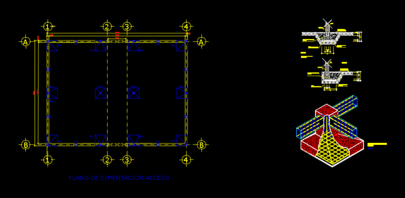Isolated Footing DWG Detail for AutoCAD