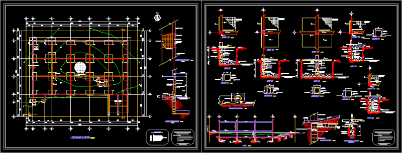 Isolated Footings DWG Section for AutoCAD