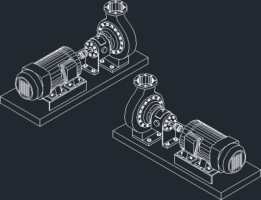 Isometric Centrifugal Pump DWG Block for AutoCAD • Designs CAD