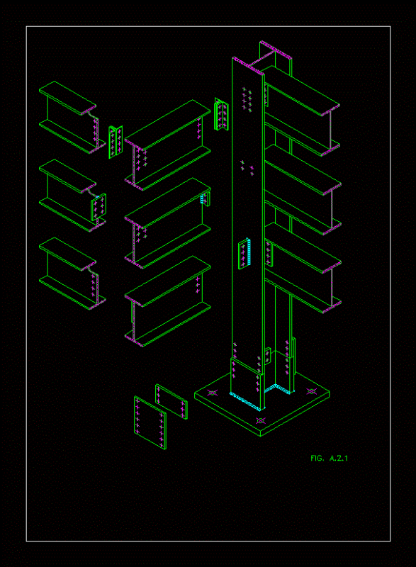 Isometric Metal Column 2D ZIP Block