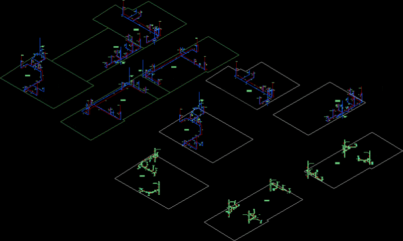 Isometric Sanitary And Hydraulic DWG Block for AutoCAD