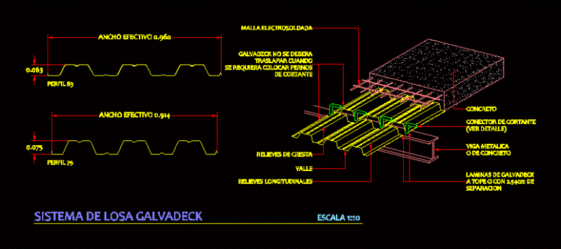 Isometric Slab Acerado DWG Block for AutoCAD