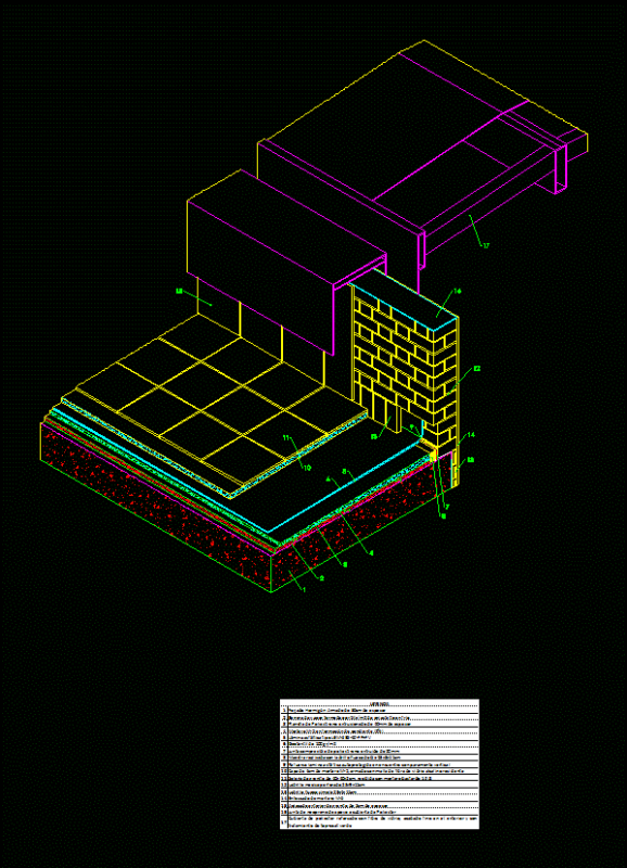 Isometry Traditional Deck DWG Block for AutoCAD