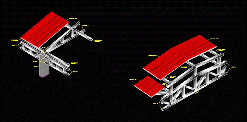 Isometry Trusses And Termopanel DWG Detail for AutoCAD