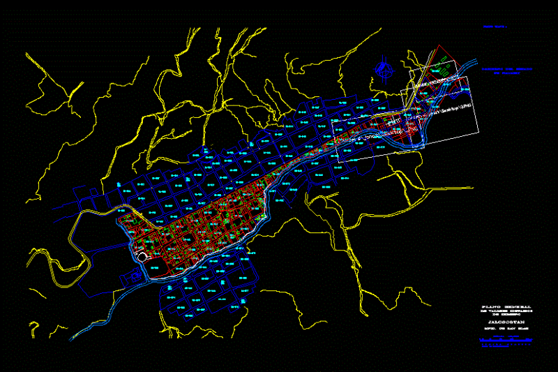 Jalcocotan Lotificado; Nayarit DWG Block for AutoCAD