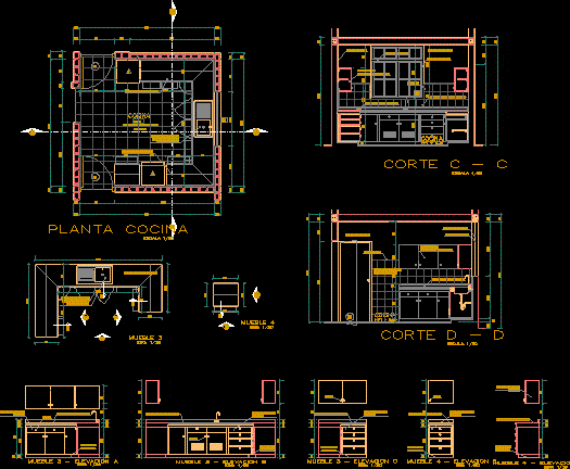 Kitchen Project DWG Full Project for AutoCAD • Designs CAD