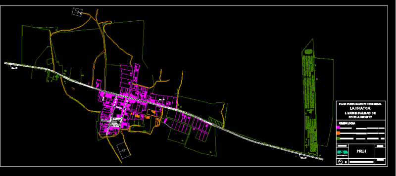 La Huyca Plane DWG Block for AutoCAD