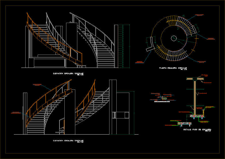 Лестница винтовая чертеж dwg