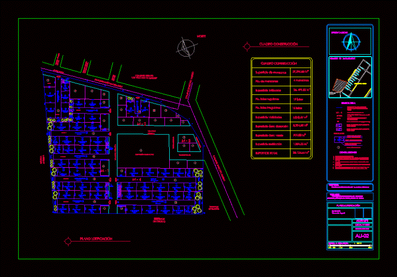 Land Subdivision Sheet DWG Block for AutoCAD