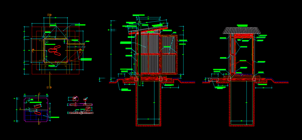 Latrines DWG Detail for AutoCAD