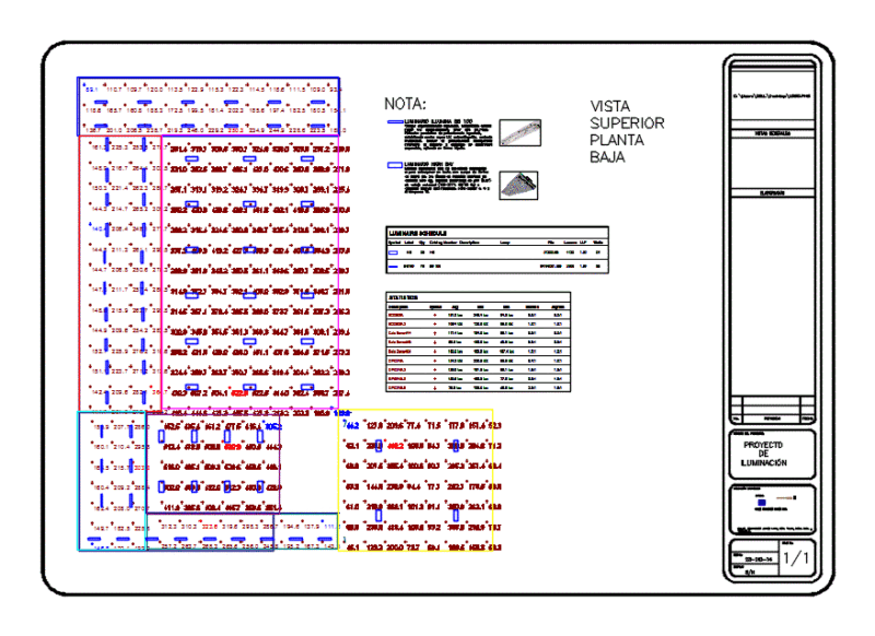 Lighting Distribution DWG Block for AutoCAD