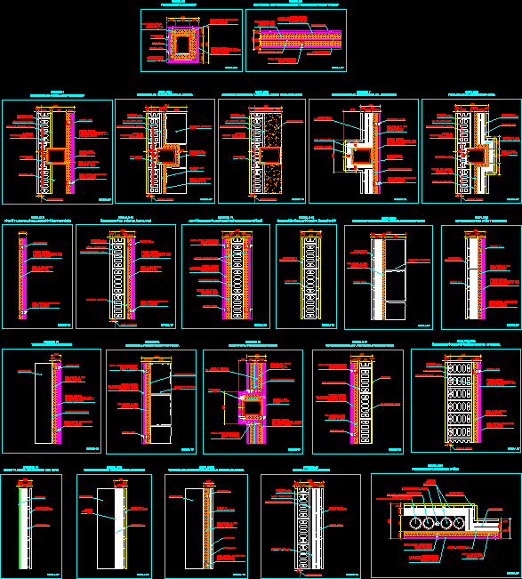 Partition Wall Cad Block