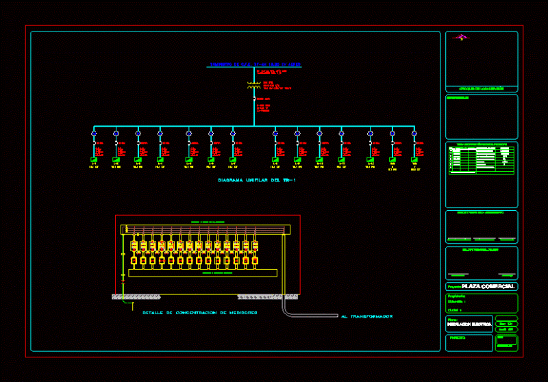 Line Diagram DWG Block for AutoCAD
