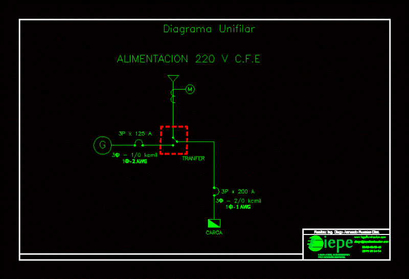 Line Diagram DWG Block for AutoCAD