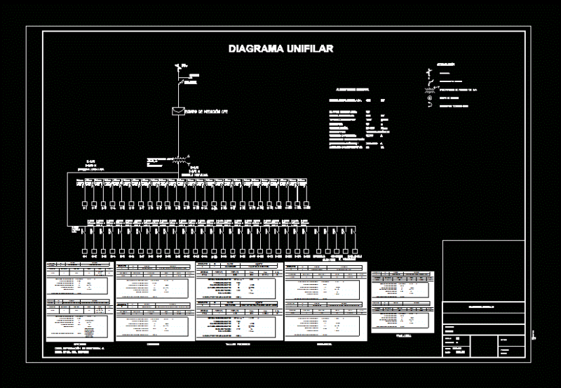 Line Diagram Industrial Complex DWG Block for AutoCAD