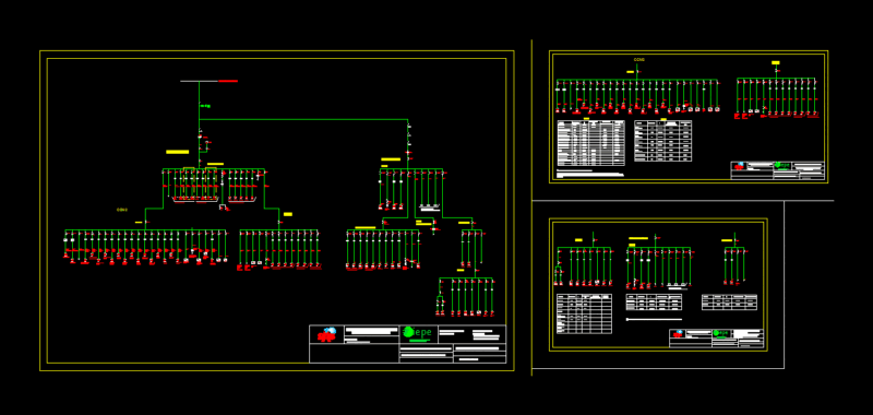 Line Diagram Of Substation DWG Block for AutoCAD