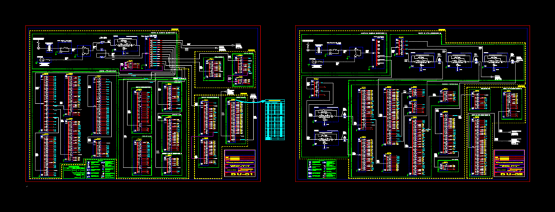 Line Diagram Offices DWG Block for AutoCAD