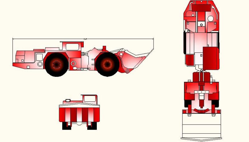 Loader Mining Use DWG Block for AutoCAD