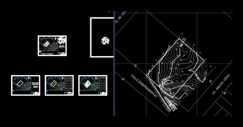 Local Municipal Planning Surveying DWG Plan for AutoCAD