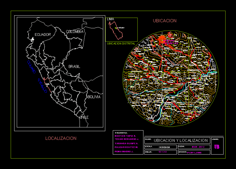 Location La Molina DWG Block for AutoCAD