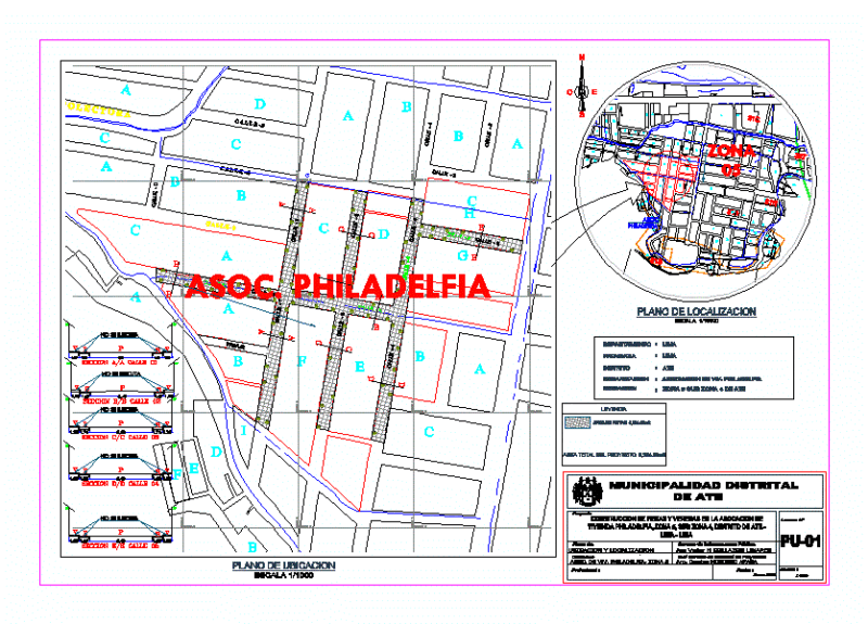Location Map Philadelfia DWG Detail for AutoCAD