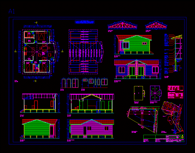 Log Cabin On Piles DWG Block for AutoCAD