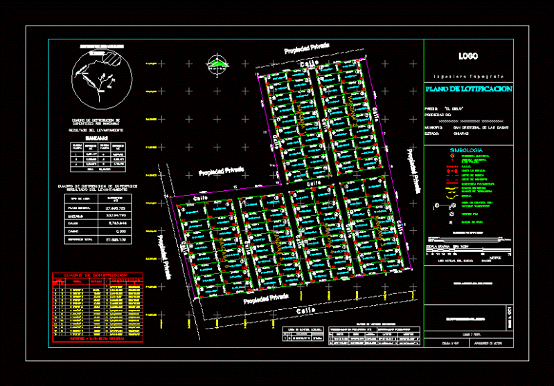 Lotificacion DWG Block for AutoCAD