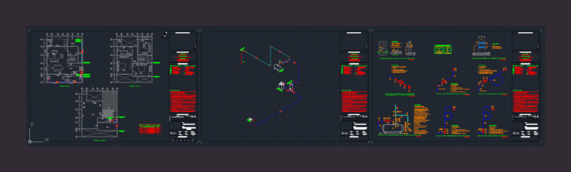Lp Gas Installation Of House Room DWG Detail for AutoCAD