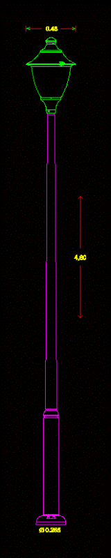 Luminary DWG Block for AutoCAD