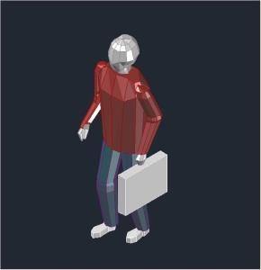 Man DWG Block for AutoCAD