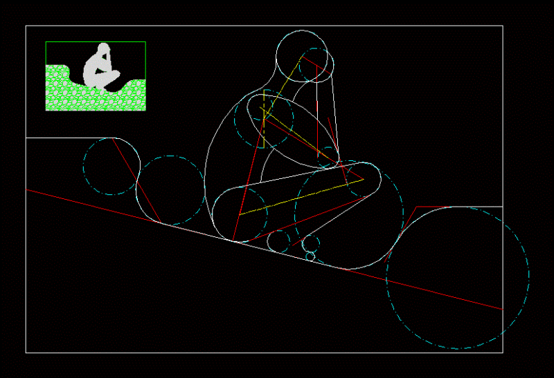 Man Sitting 2D DWG Block for AutoCAD