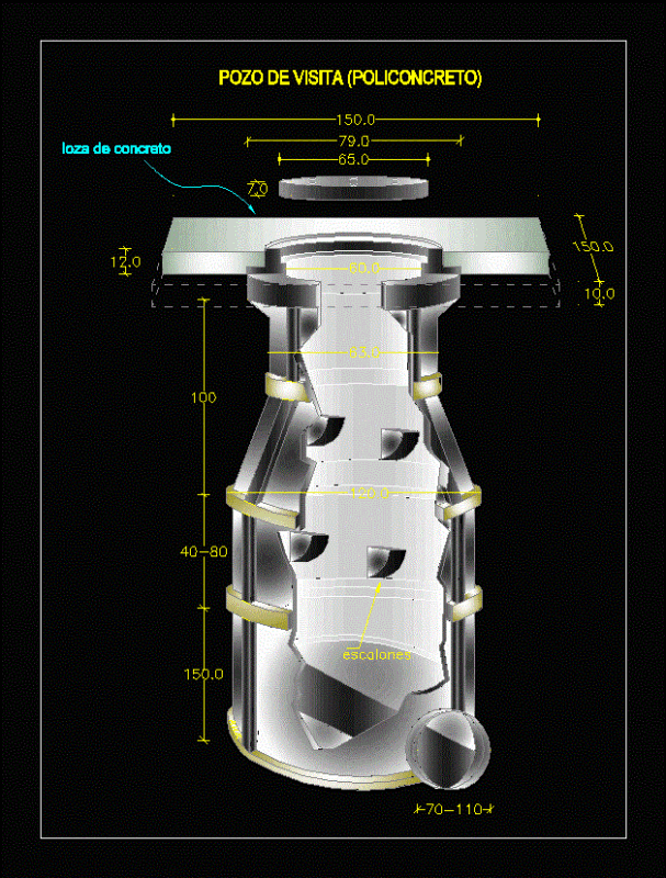 Manhole DWG Detail for AutoCAD