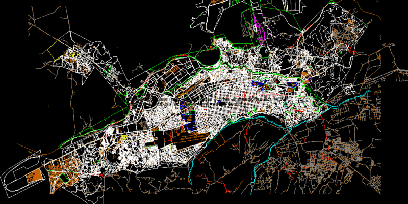Map Barquisimeto, Venezuela DWG Block for AutoCAD