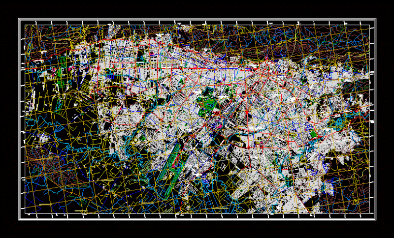 Map Bogota DWG Block for AutoCAD