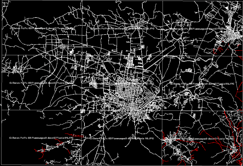 Map City Quetzaltenango – Guatemala DWG Block for AutoCAD