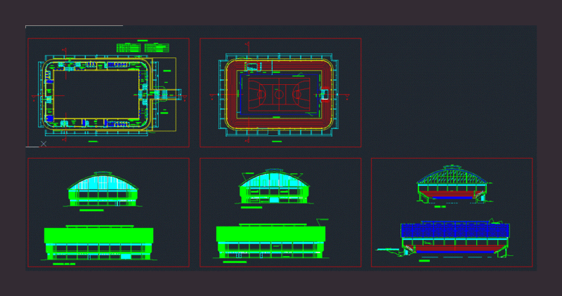 Map Coliseum DWG Block for AutoCAD