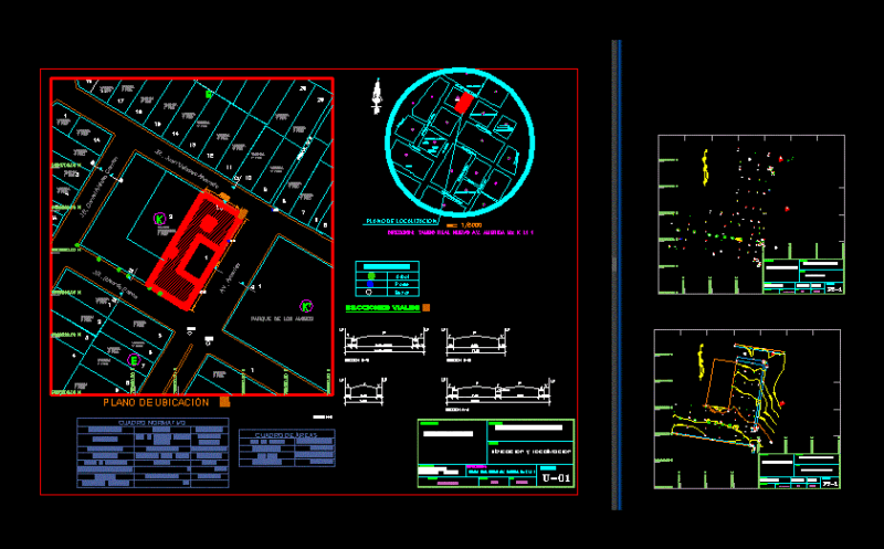 Map Location And Topographical DWG Block for AutoCAD