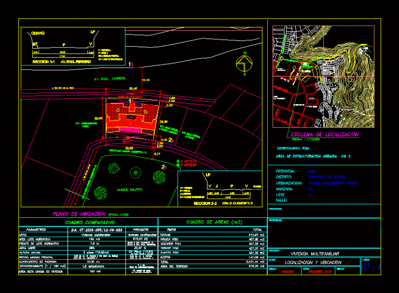 Map Location DWG Block for AutoCAD