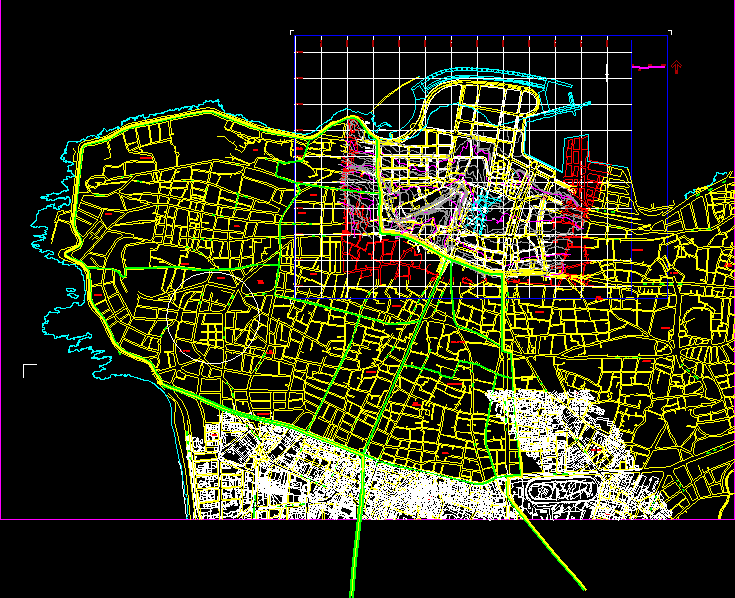 Map Of Beirut DWG Block for AutoCAD – Designs CAD electrical plan and symbols 